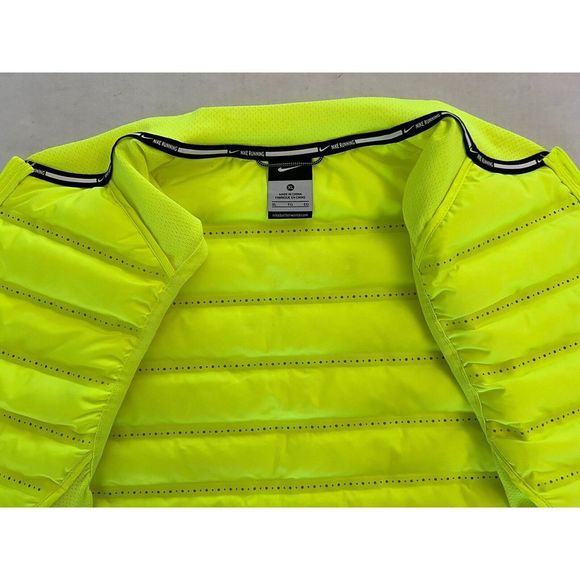 Nike 686199-702 Womens Sz XL Aeroloft 800 Down Running Vest Volt Yellow NEW $180 - Picture 4 of 8